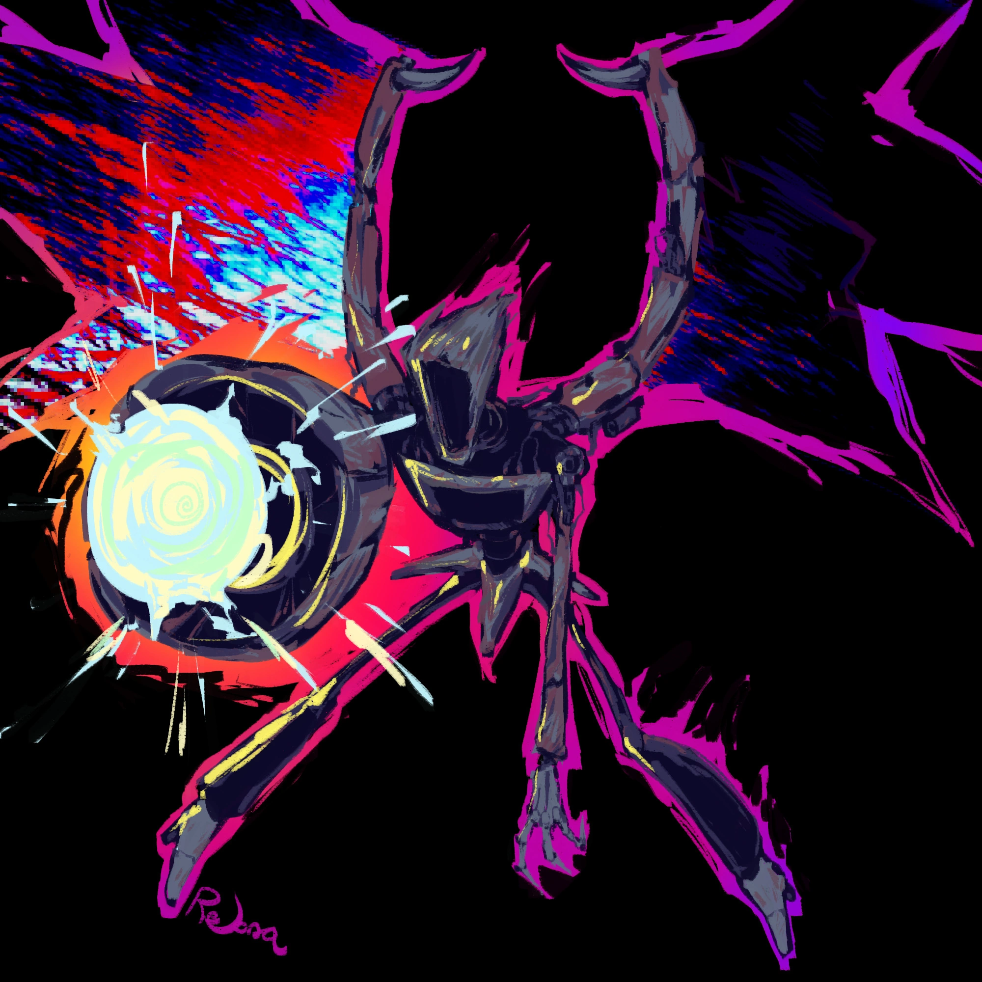 NEOTECH from the Deltarune alternate universe “NEOTECH:ONLINE”.