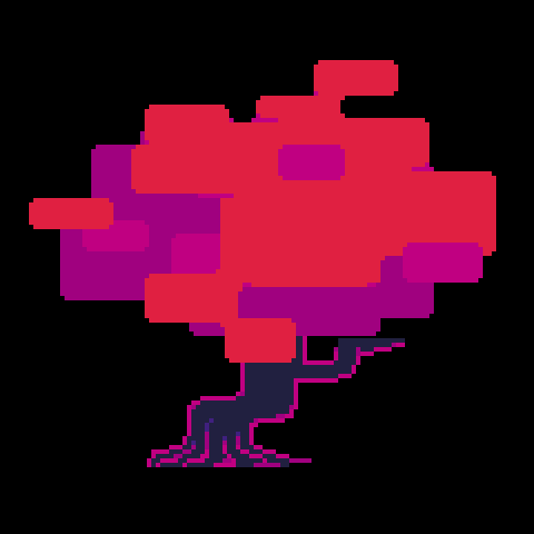 Scarlet Forest tree from DELTARUNE.